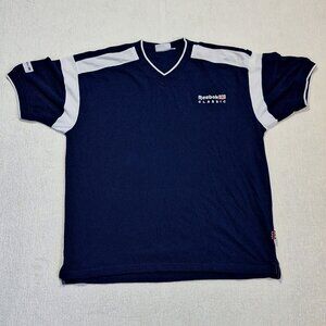 Vintage REEBOK Classic Men's Short Sleeve V-Neck Shirt | Size XL